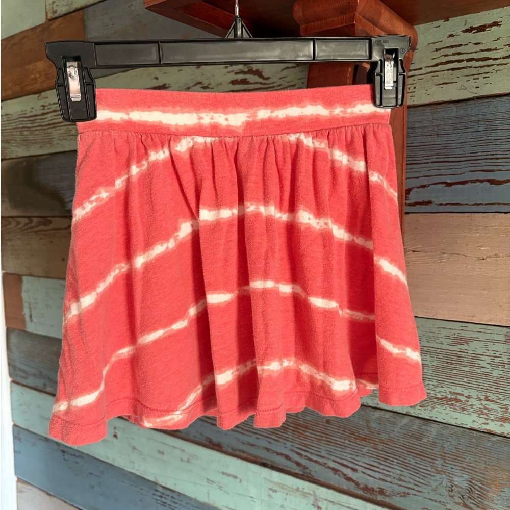 Old Navy Pink and White Mini Skirt